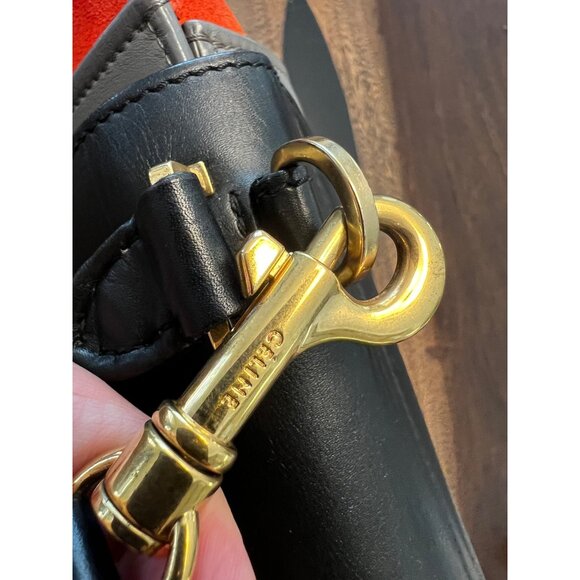 Céline Trapeze Two-Way Bag Tricolor Leather & Suede Handbag - Picture 12 of 16